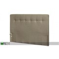 Kangasverhoiltu sängynpääty napeilla 120x113x10 cm