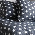 Päiväpeite tähti, sininen/beige 200 x 260 cm
